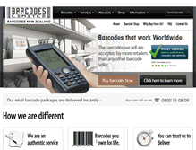 Tablet Screenshot of barcodes.co.nz